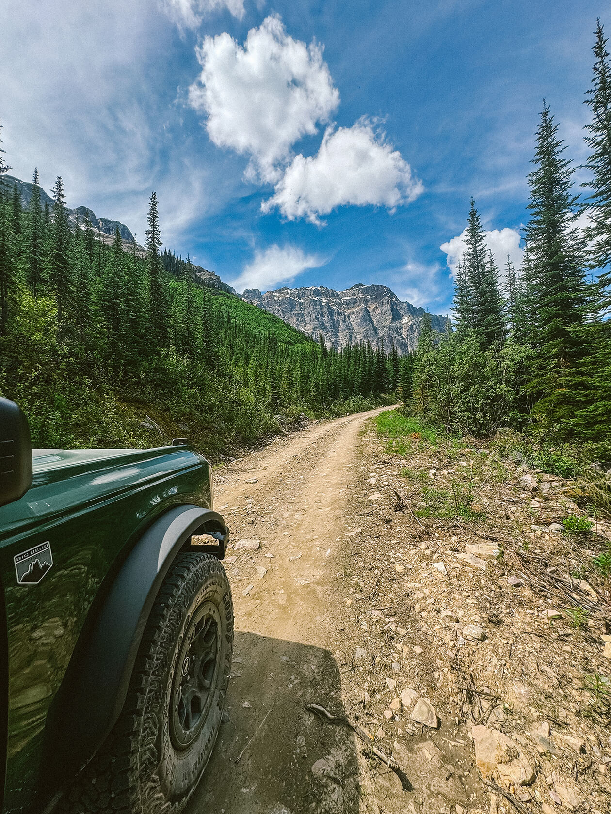 Bronco on Gorman Lake FSR in Golden