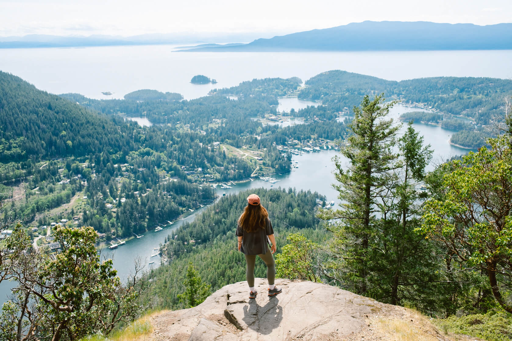View of Pender Harbour from Mount Daniel viewpoint