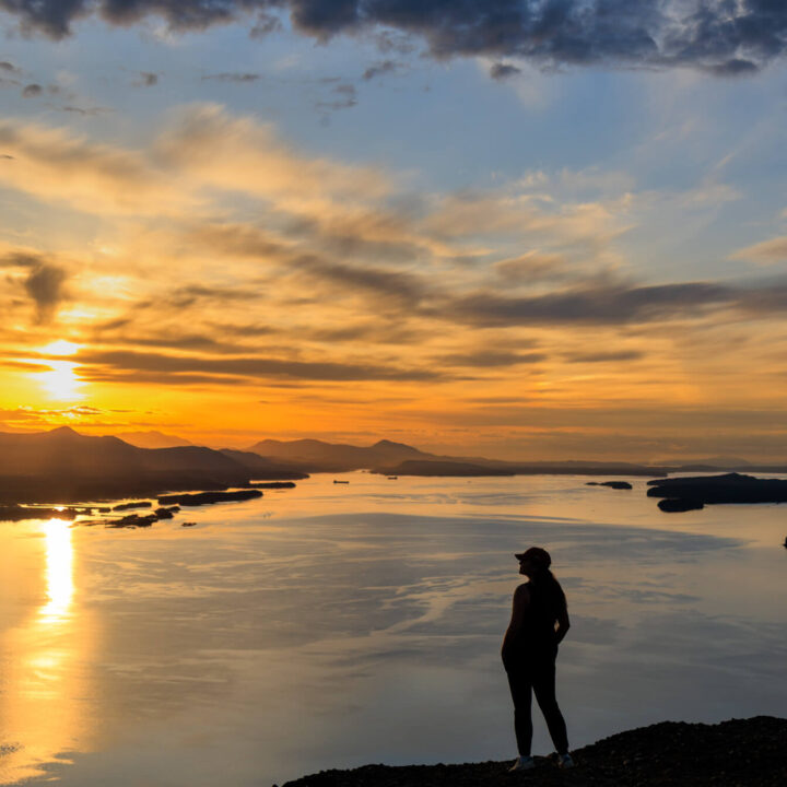 Sunset view from Mount Erskine