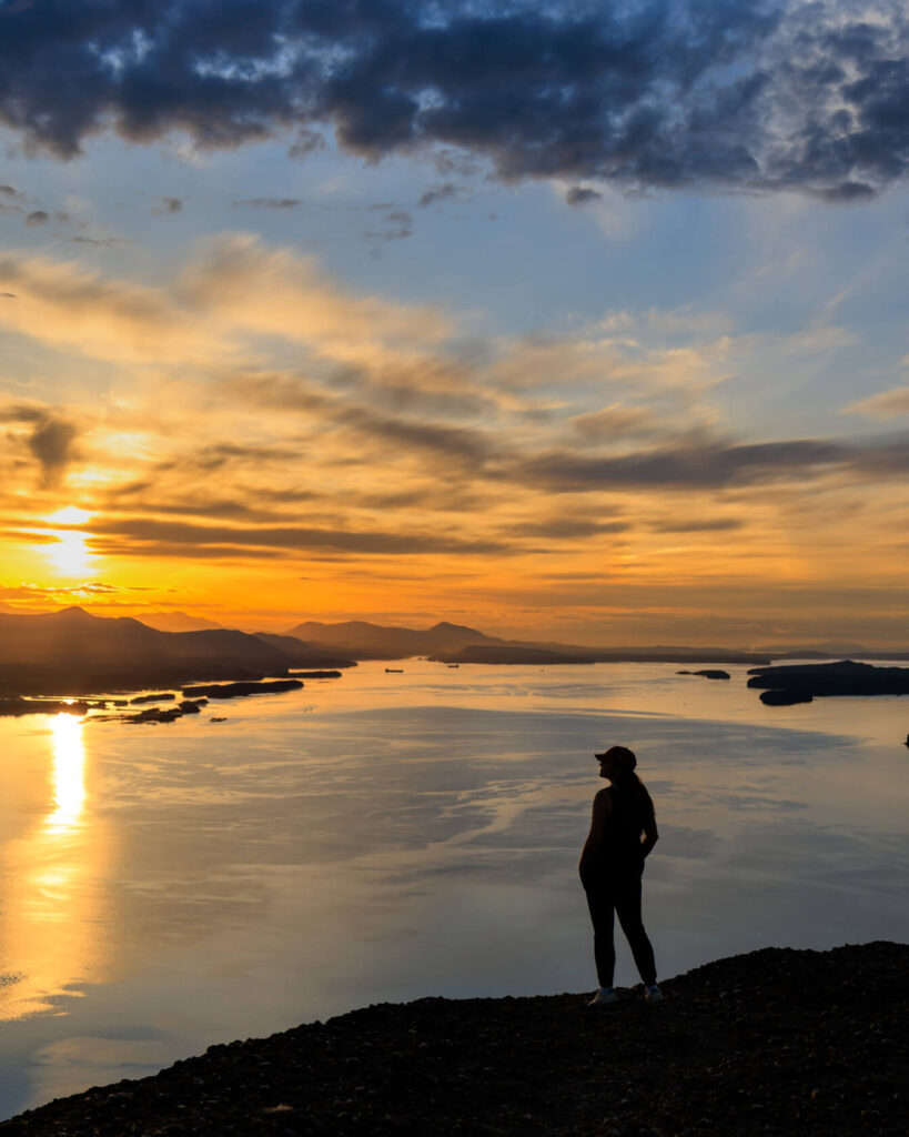 Sunset view from Mount Erskine